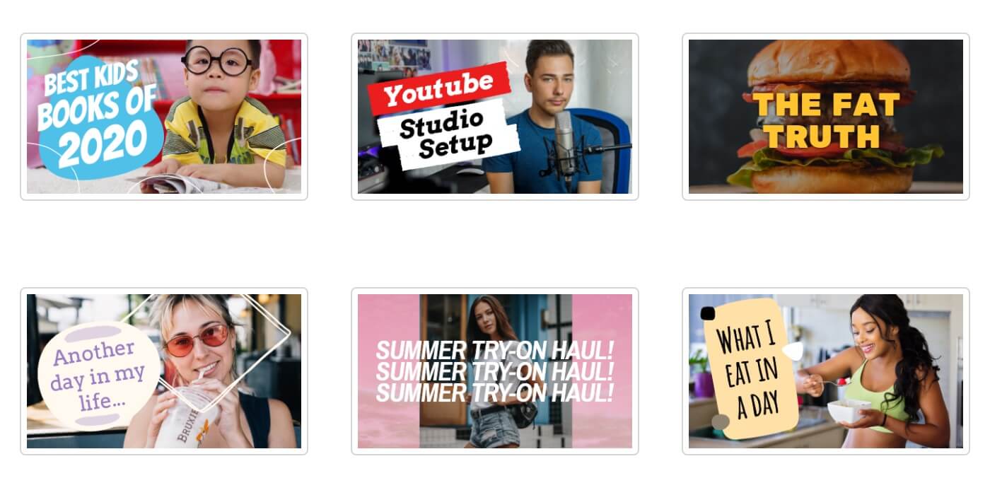 YouTube Thumbnail templates