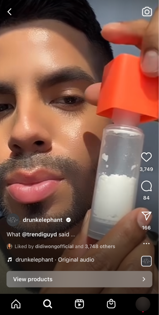 instagram reels drunk elephant example