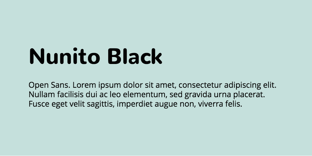 Nunito & Open Sans font combination