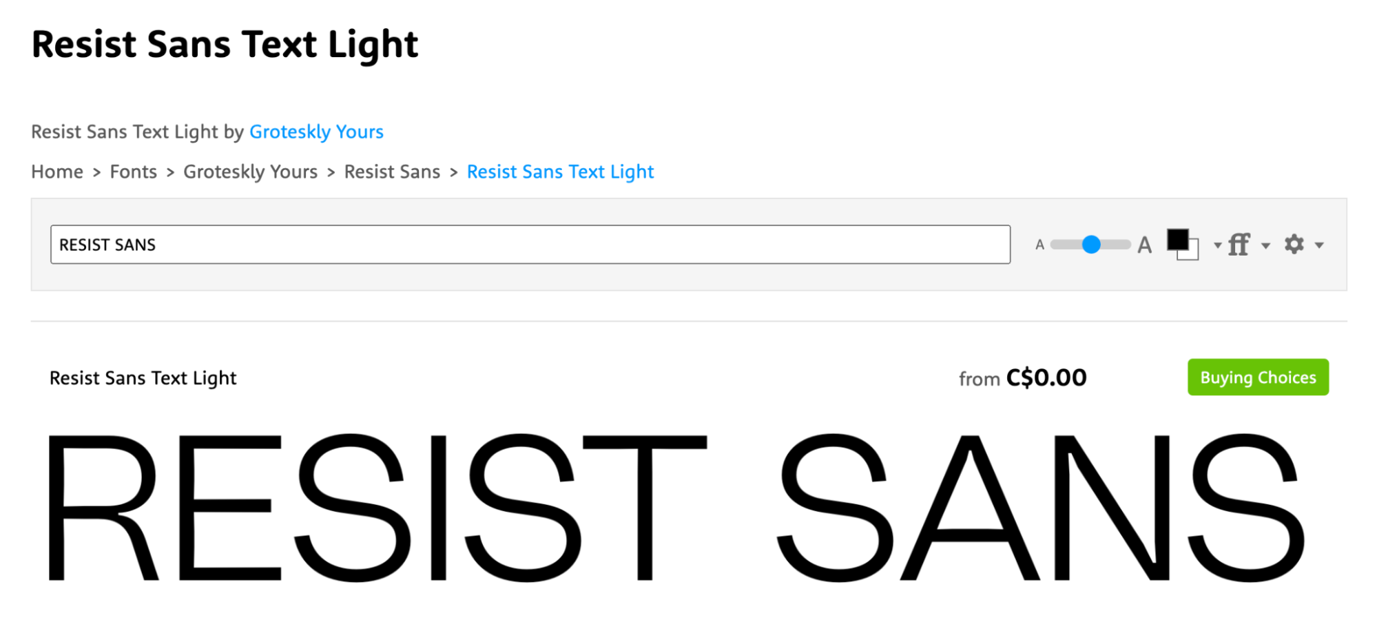 resist sans free font