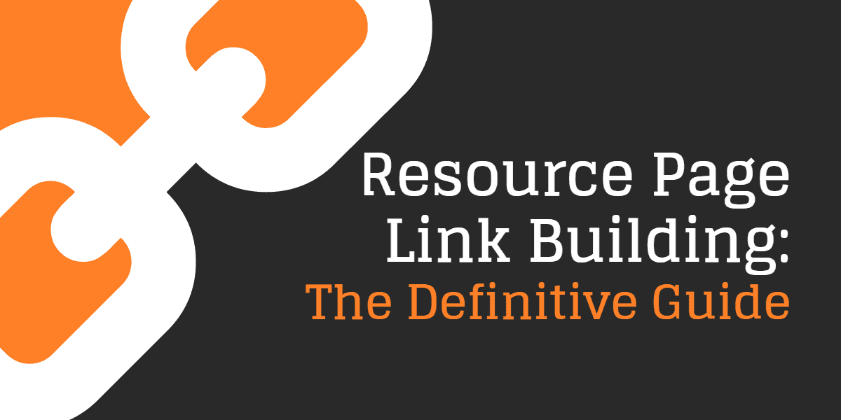 Resource page link building