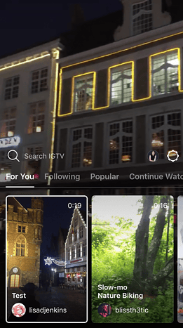 Instagram IGTV explore new videos