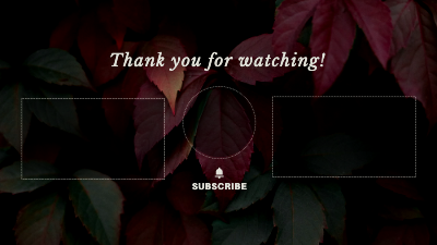 YouTube End Screen template